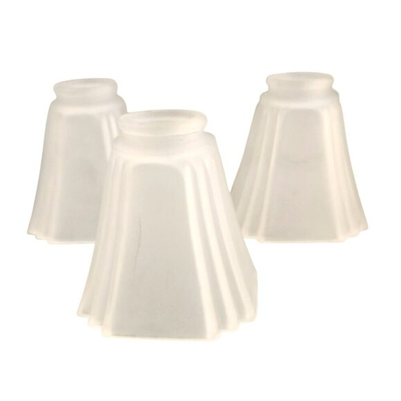 Lamp Bulb Cover, vintage frosted glass ruffled lamp shade replacement light shad - Picture 7 of 8